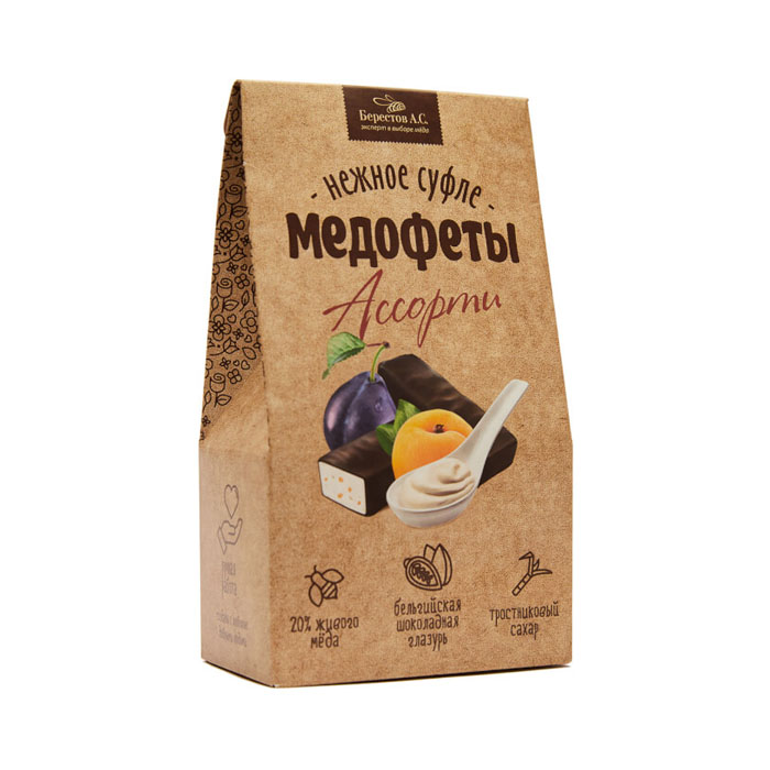 Медофеты Суфле Ассорти с курагой/черносливом 150г, Берестов А.С.